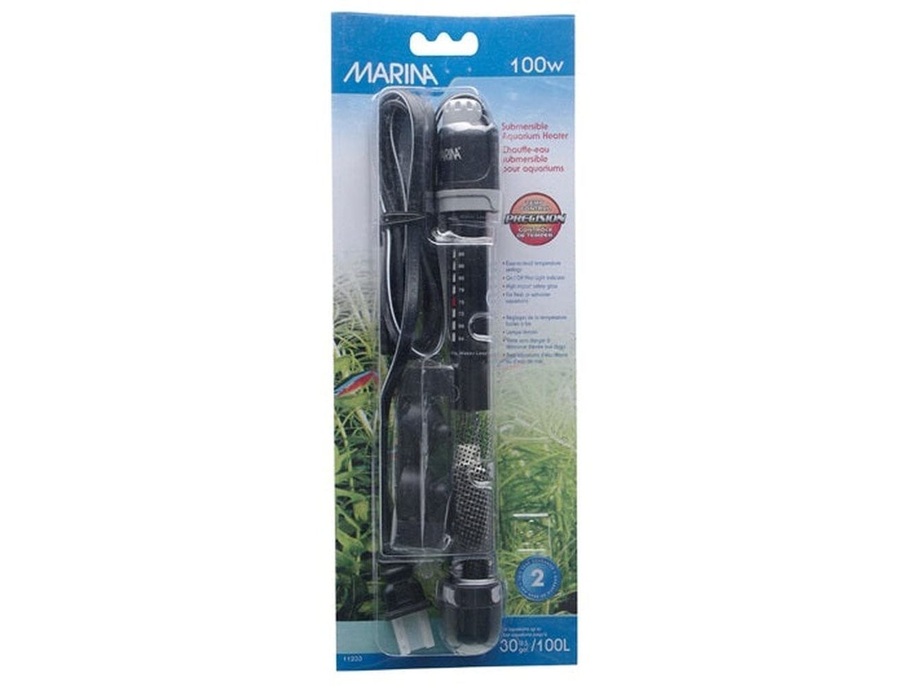 Marina Submersible Heater 8.5in 100W Fish Supplies Marina