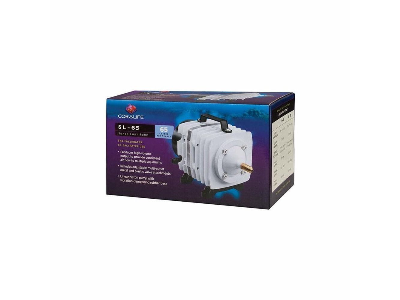 Coralife SL-65 Super Luft Air Pump White, 1ea Animals & Pet Supplies > Pet Supplies > Fish Supplies Coral Life