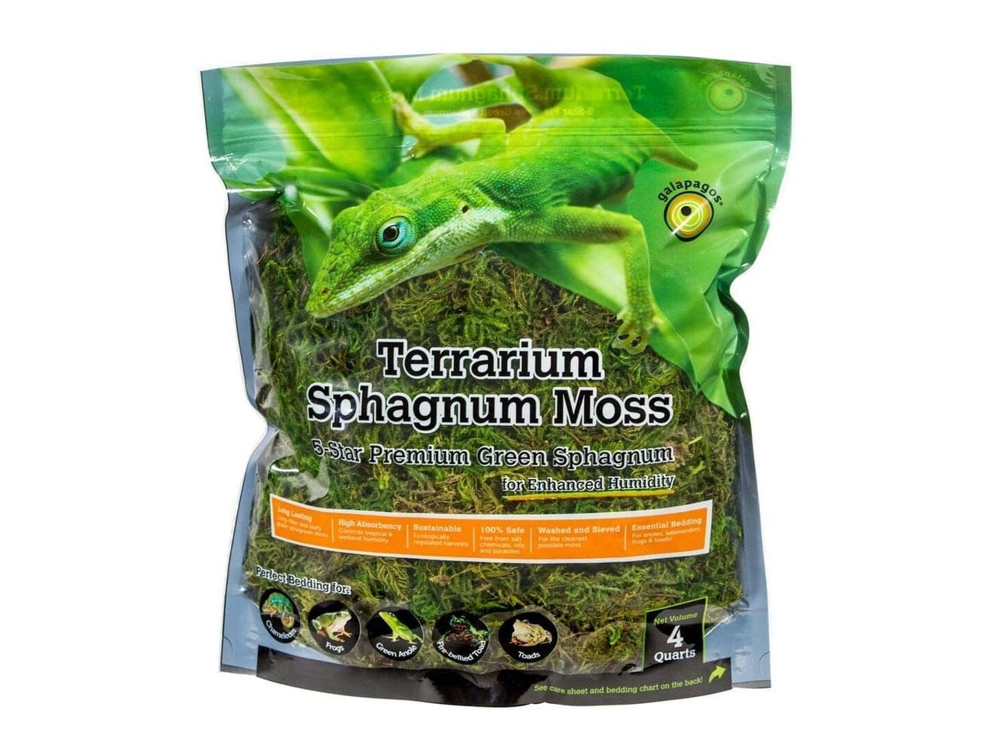 Galapagos Green Sphagnum Moss, 4qt Galapagos