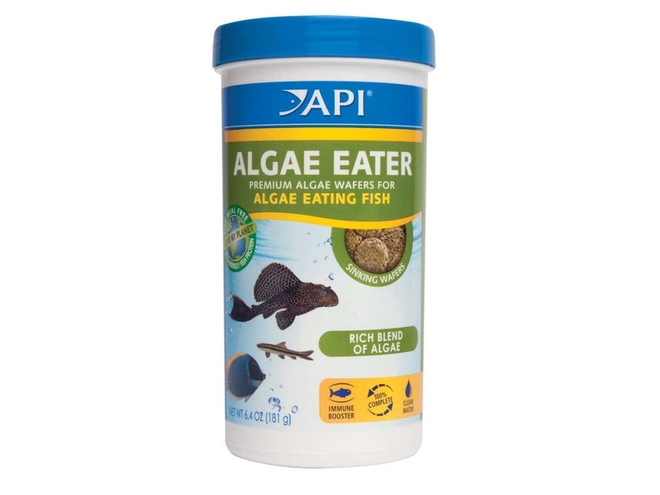 API Algae Eater Premium Sinking Wafer Fish Food, 6.4 oz Aquarium API