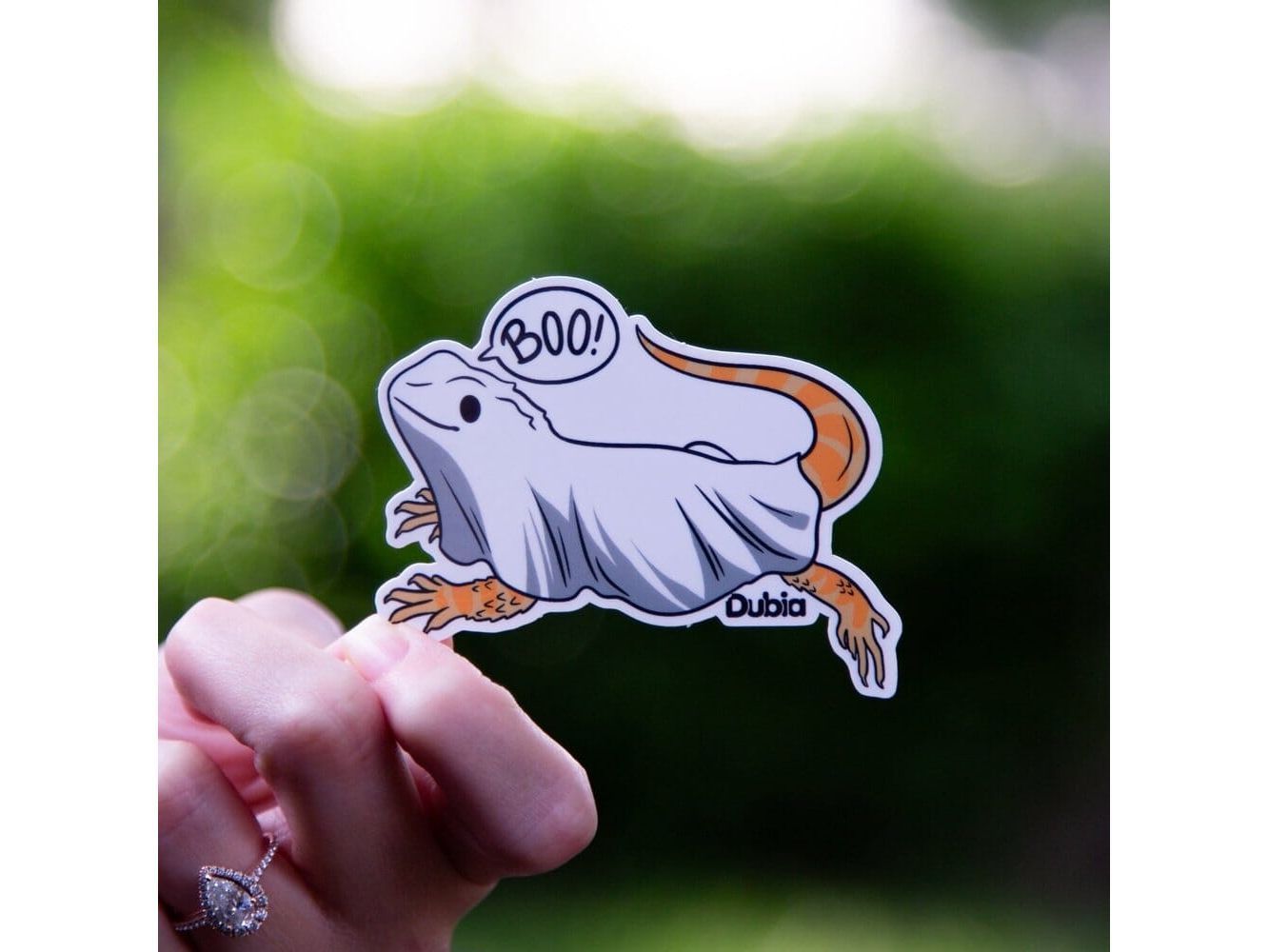 Boo Dragon Sticker Sticker Dubia.com Die-Cut