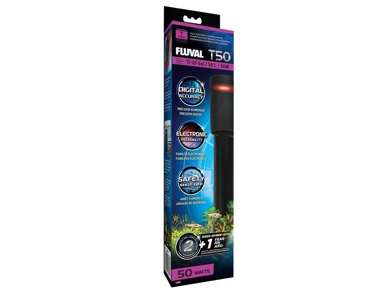 Fluval T50, 50 Watt Safety Heater Fish Supplies Fish Product