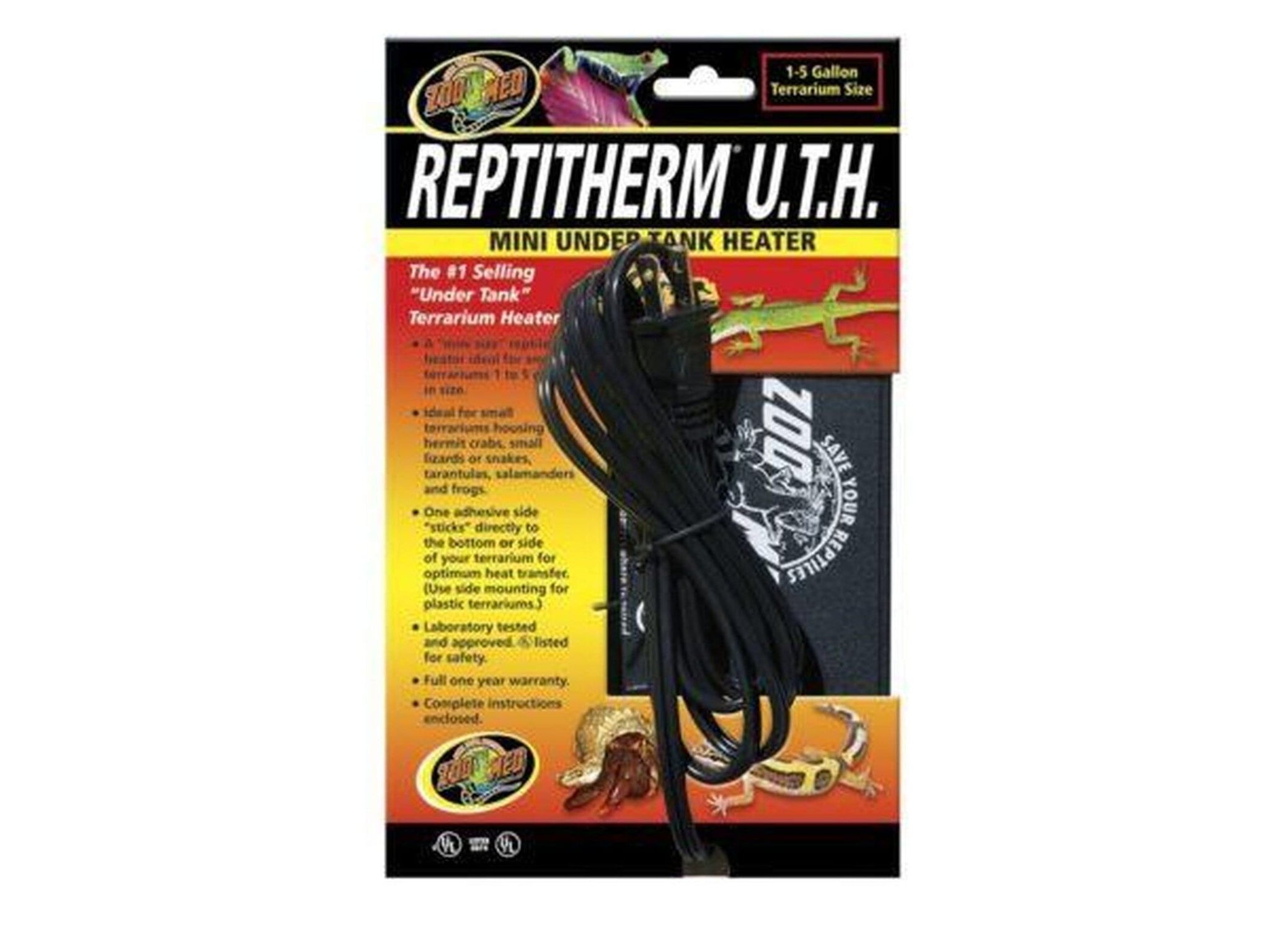 Zoo Med ReptiTherm Under Tank Heater Mini - 4W Reptile Heat Mat