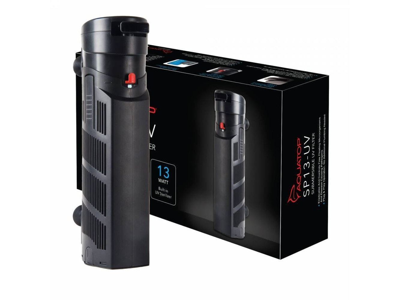 Aquatop 395 GPH Internal Filter w/ 13W UV Sterilizer Filter & Accessories Aquatop