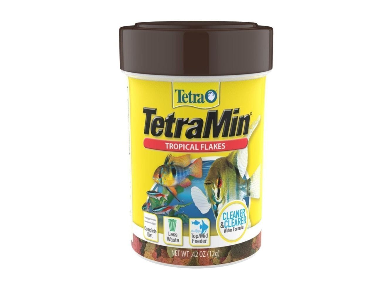 Tetra TetraMin Clean & Clearer Tropical Flakes Fish Food 1ea/0.42 oz Aquatic Diet Tetra