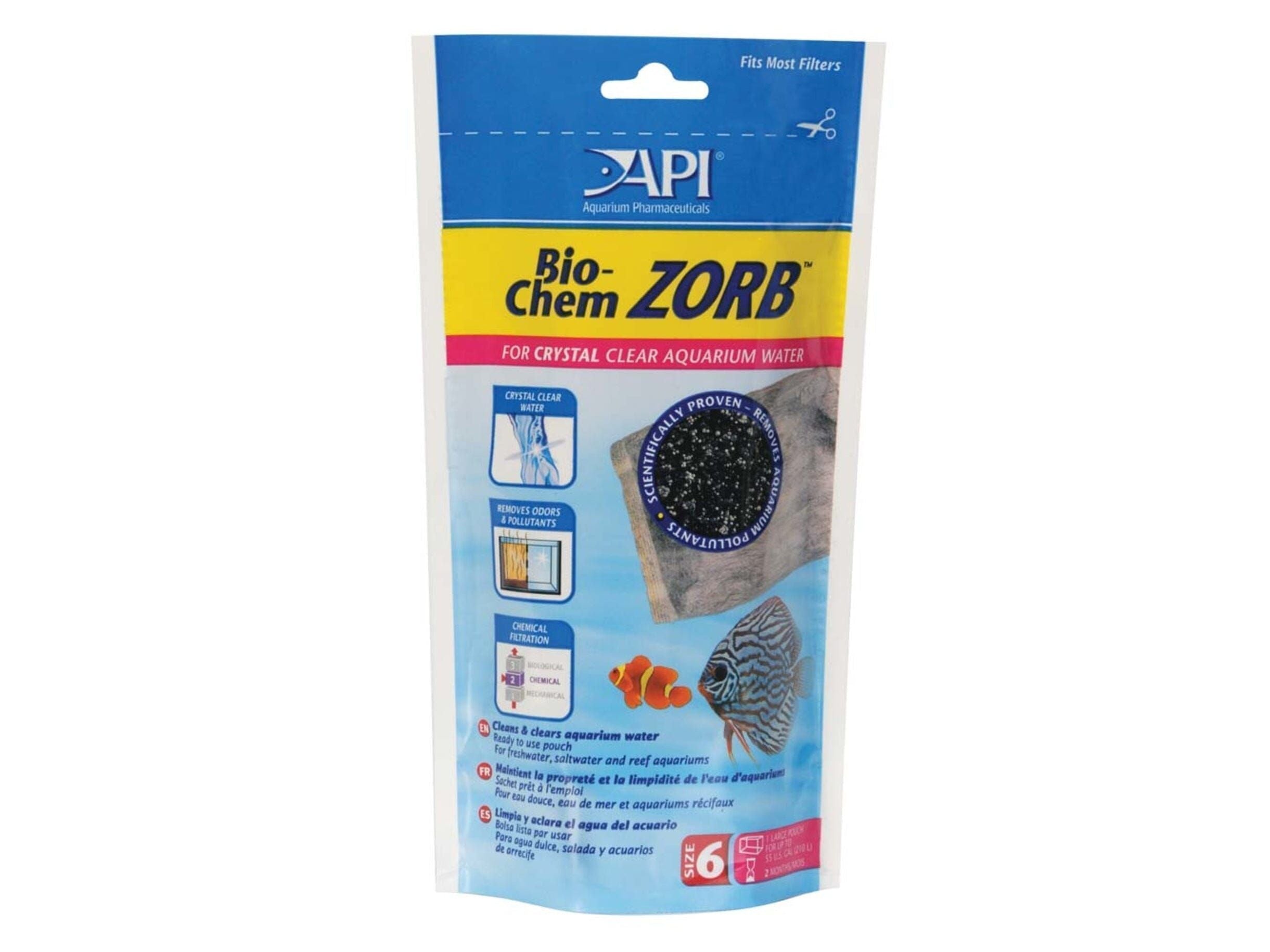 API BIO-CHEM ZORB Aquarium Filter Media, Size 6 Aquarium API