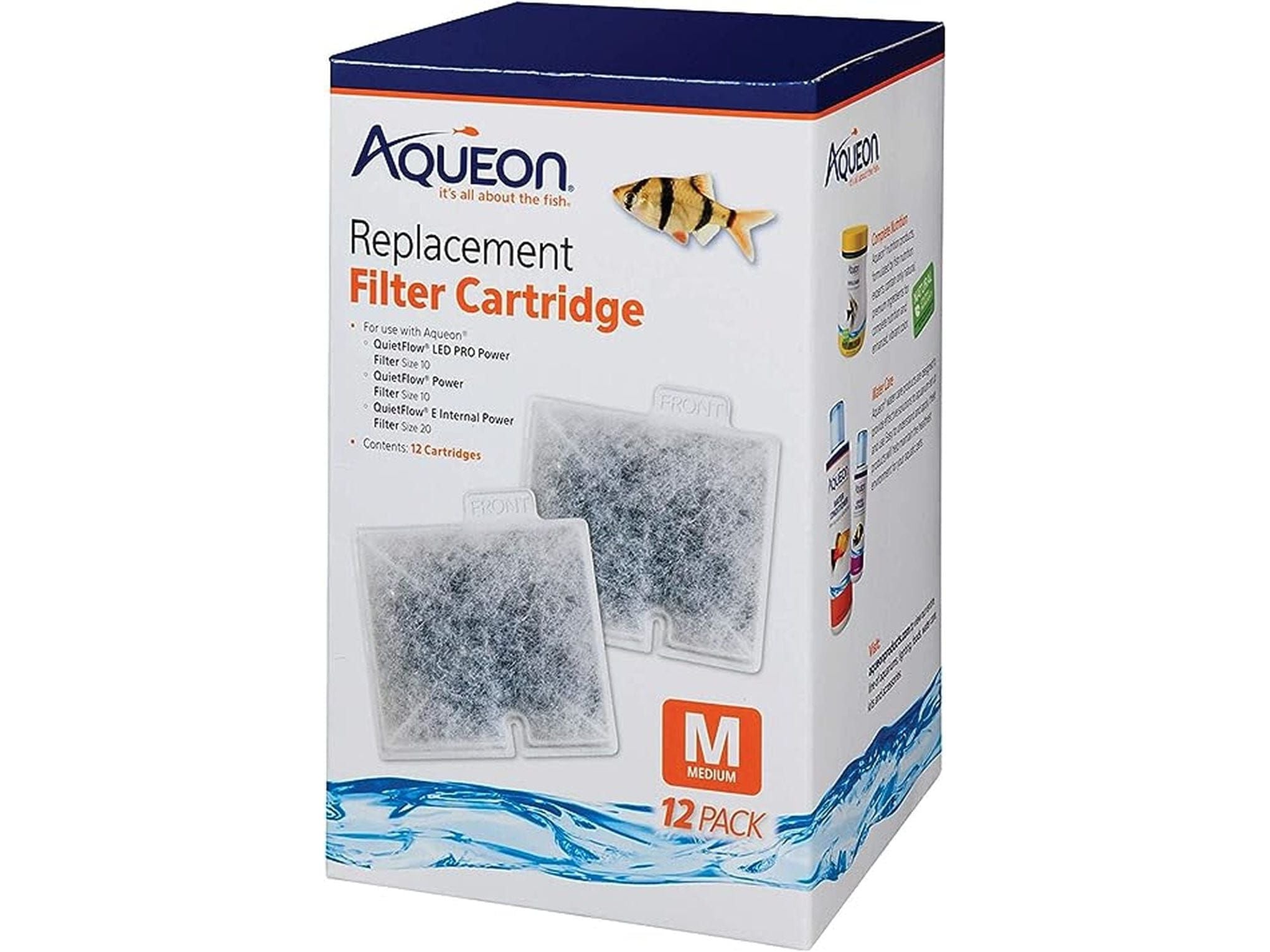 Aqueon Replacement Filter Cartridges, Medium, 12pk Filter & Accessories Aqueon