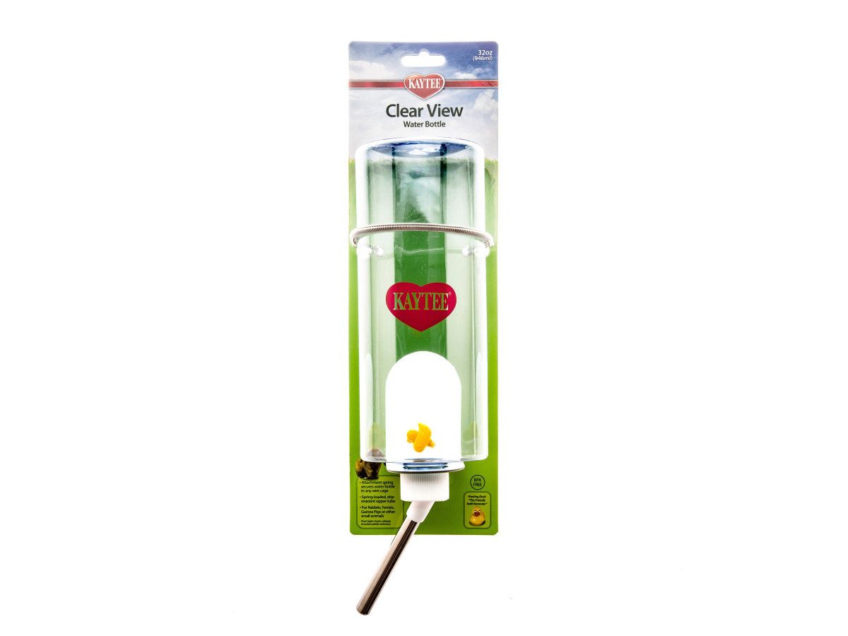 Kaytee Clear Water Bottle, Single Clear, 1ea/32 oz