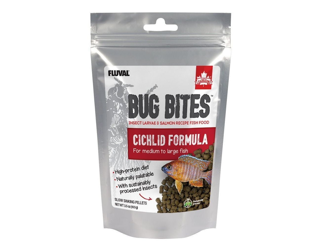 Fluval Bug Bites Cichlid Pellets 3.53oz Fish Supplies Fluval