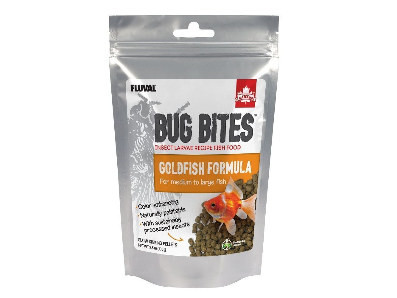 Fluval Bug Bites Goldfish Pellets 3.53oz Fish Supplies Fluval