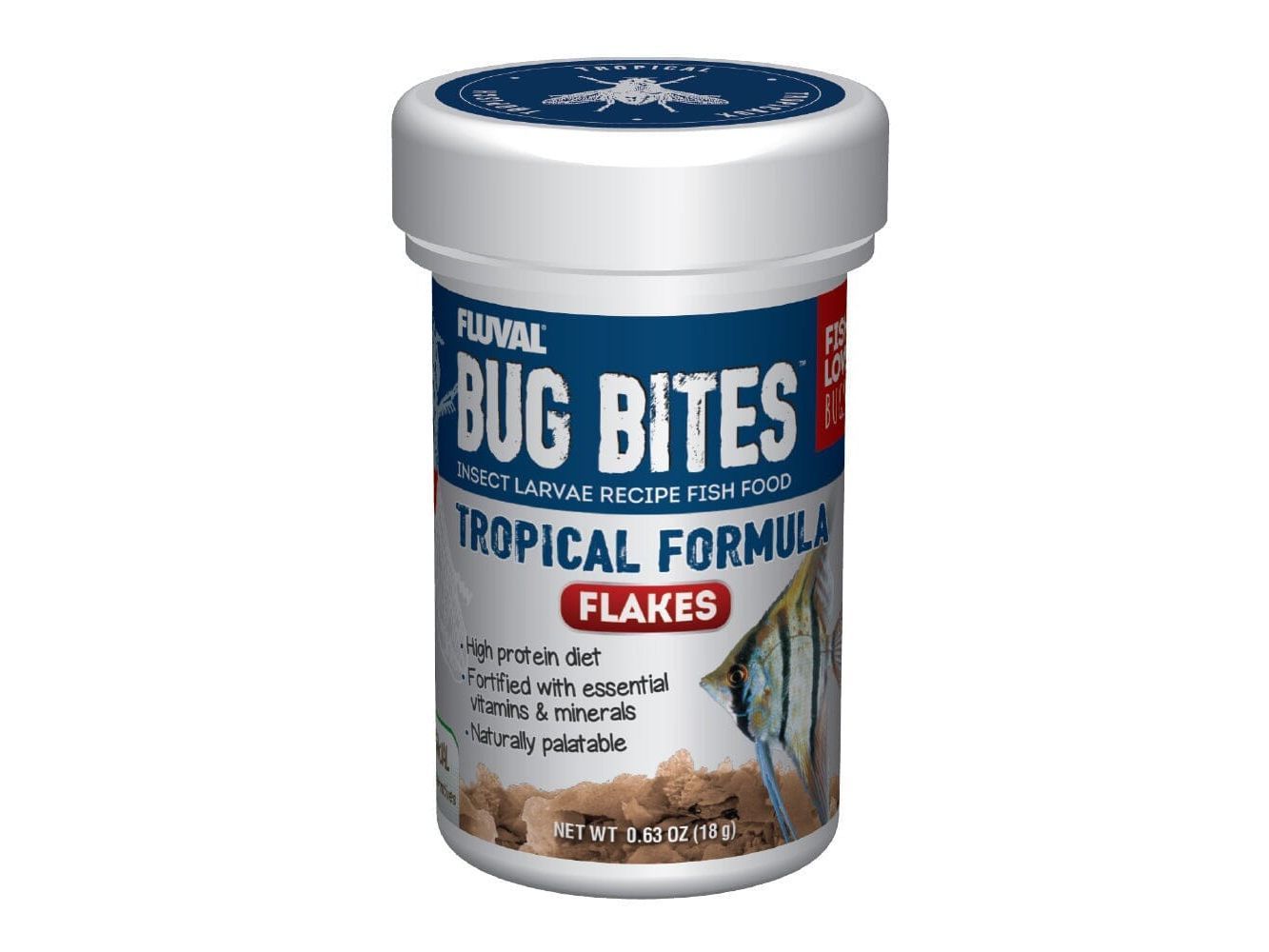 Fluval Bug Bites Tropical Flakes 0.63oz Fish Supplies Fluval