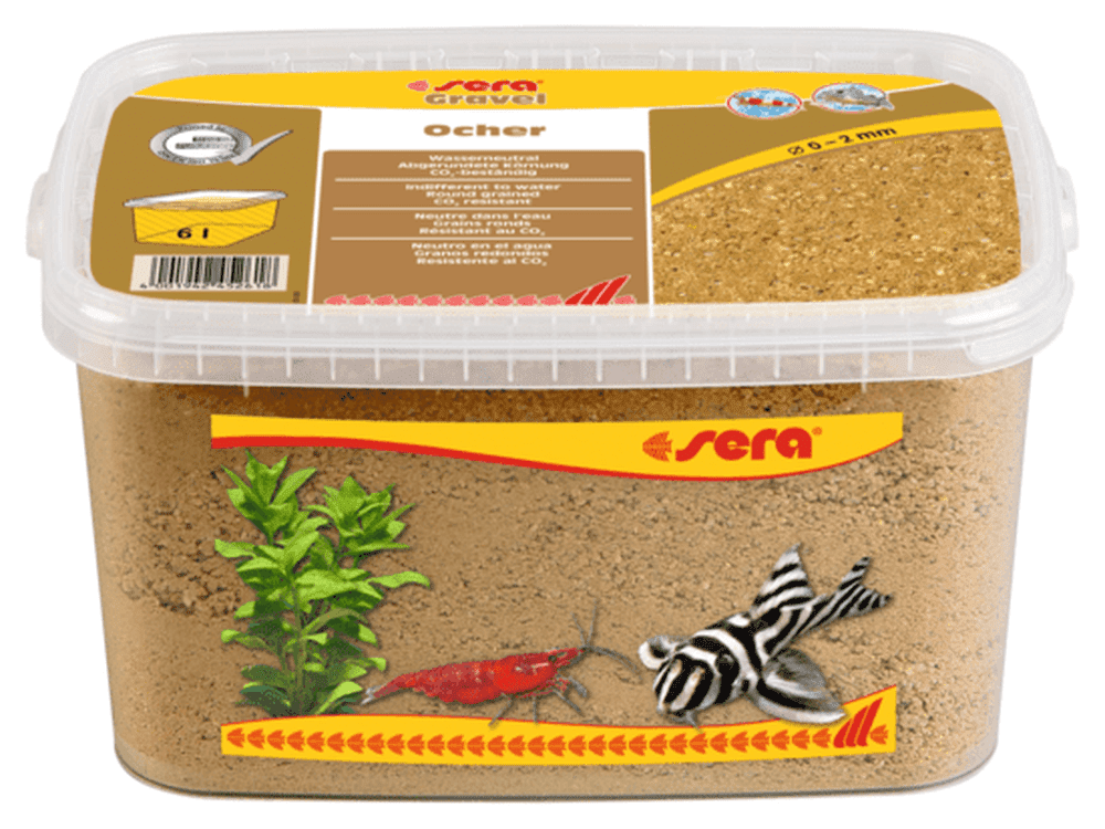 Sera Gravel Ocher 0-2mm 6L Aquarium Substrate & Gravel Sera