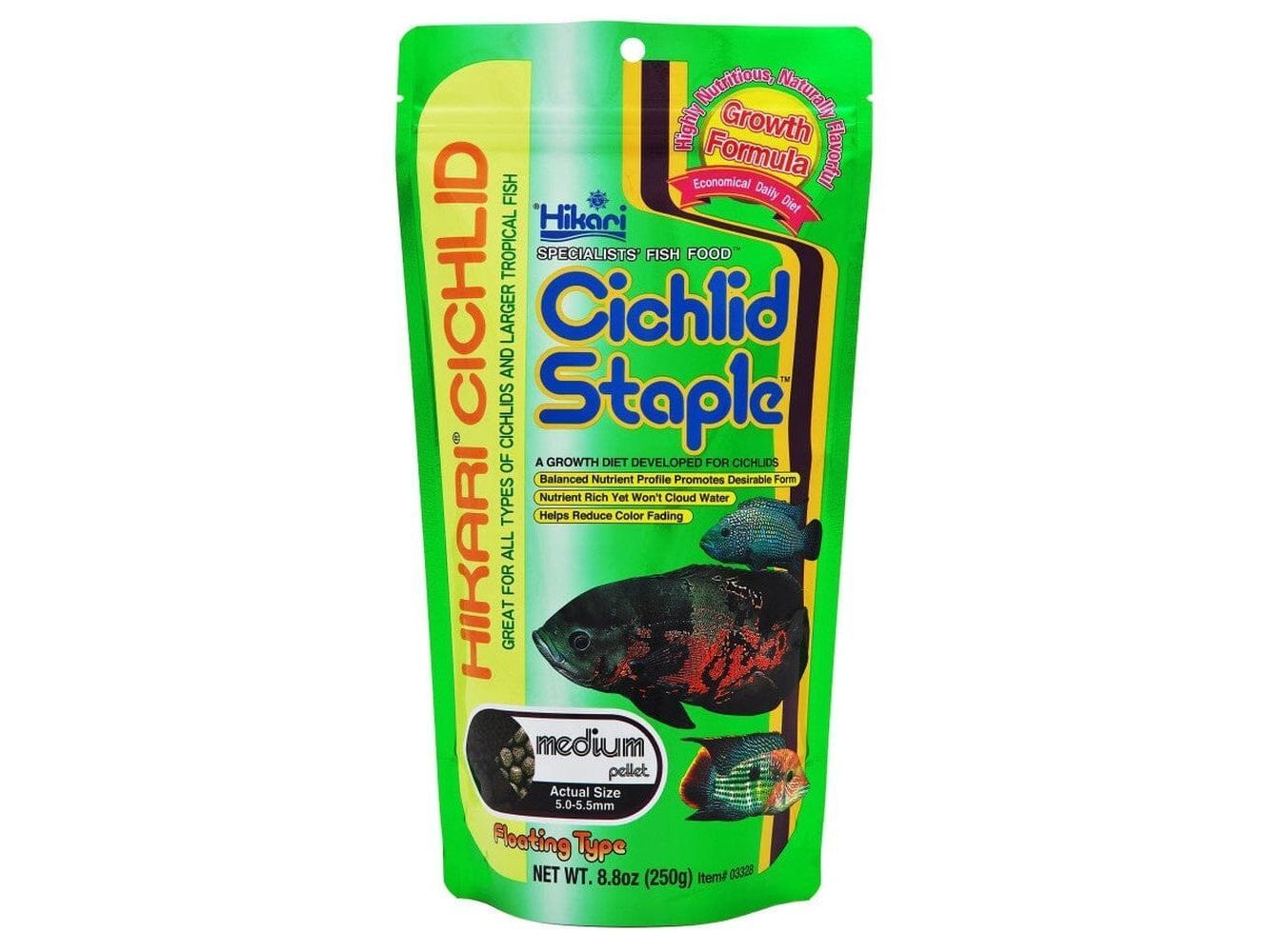 Hikari Cichlid Medium Staple Pellets Fish Food 8.8 oz Aquatic Diet Hikari