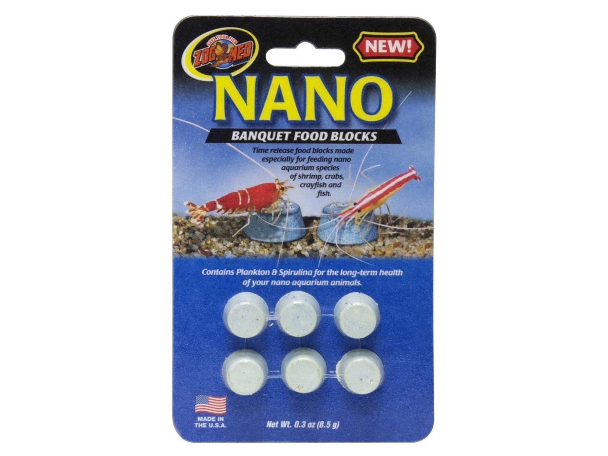 Zoo Med Nano Banquet Fish Feeding Block 1ea/0.3 oz, Mini fish food Zoo Med Aquatic