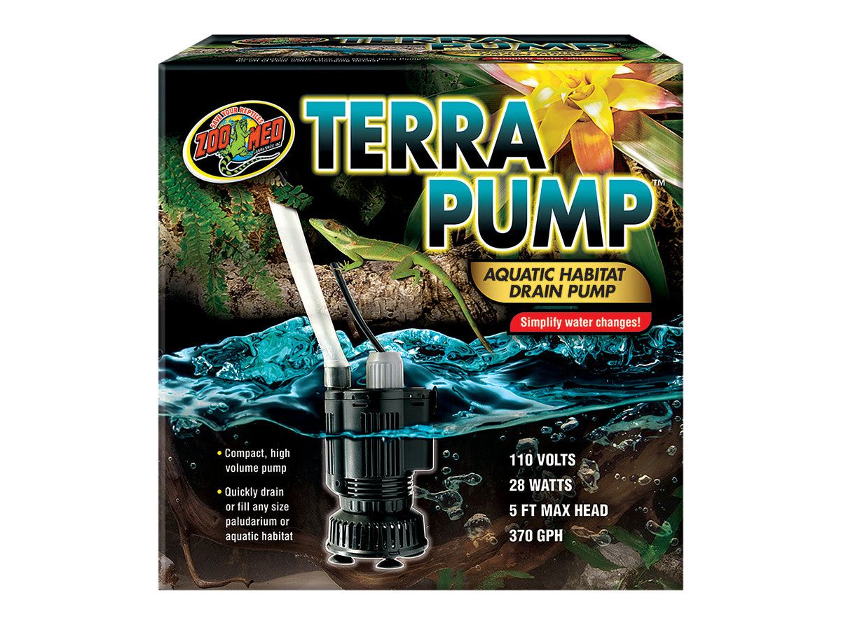 Zoo Med Terra Pump Aquatic Habitat Drain Pump 1ea/370 GPH Zoo Med