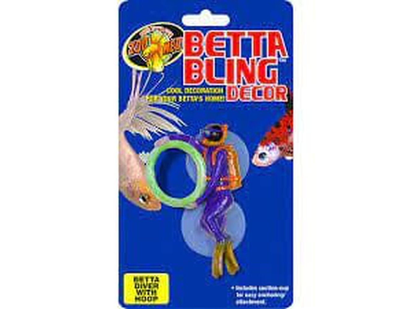 Zoo Med Betta Bling Decor, Scuba Diver With Hoop Zoo Med