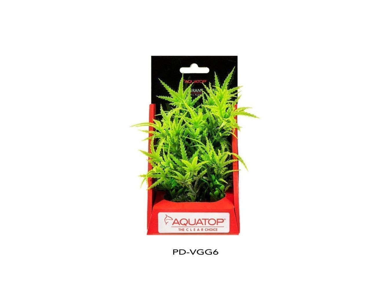 Aquatop Vibrant Garden Plant Green, 6 in Aquatic Decor Aquatop