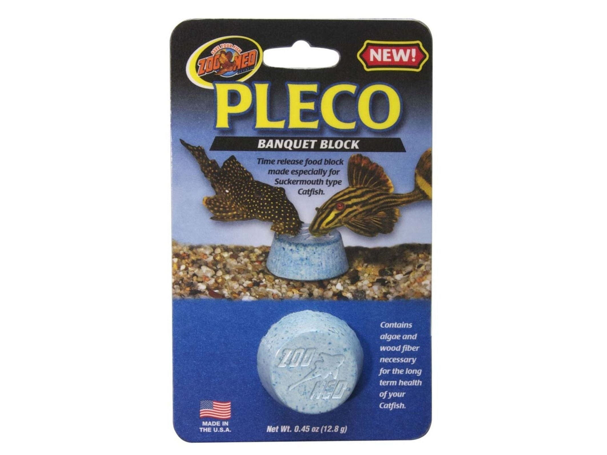 Zoo Med Pleco Banquet Fish Feeding Block 1ea/0.45 oz, Regular fish food Zoo Med
