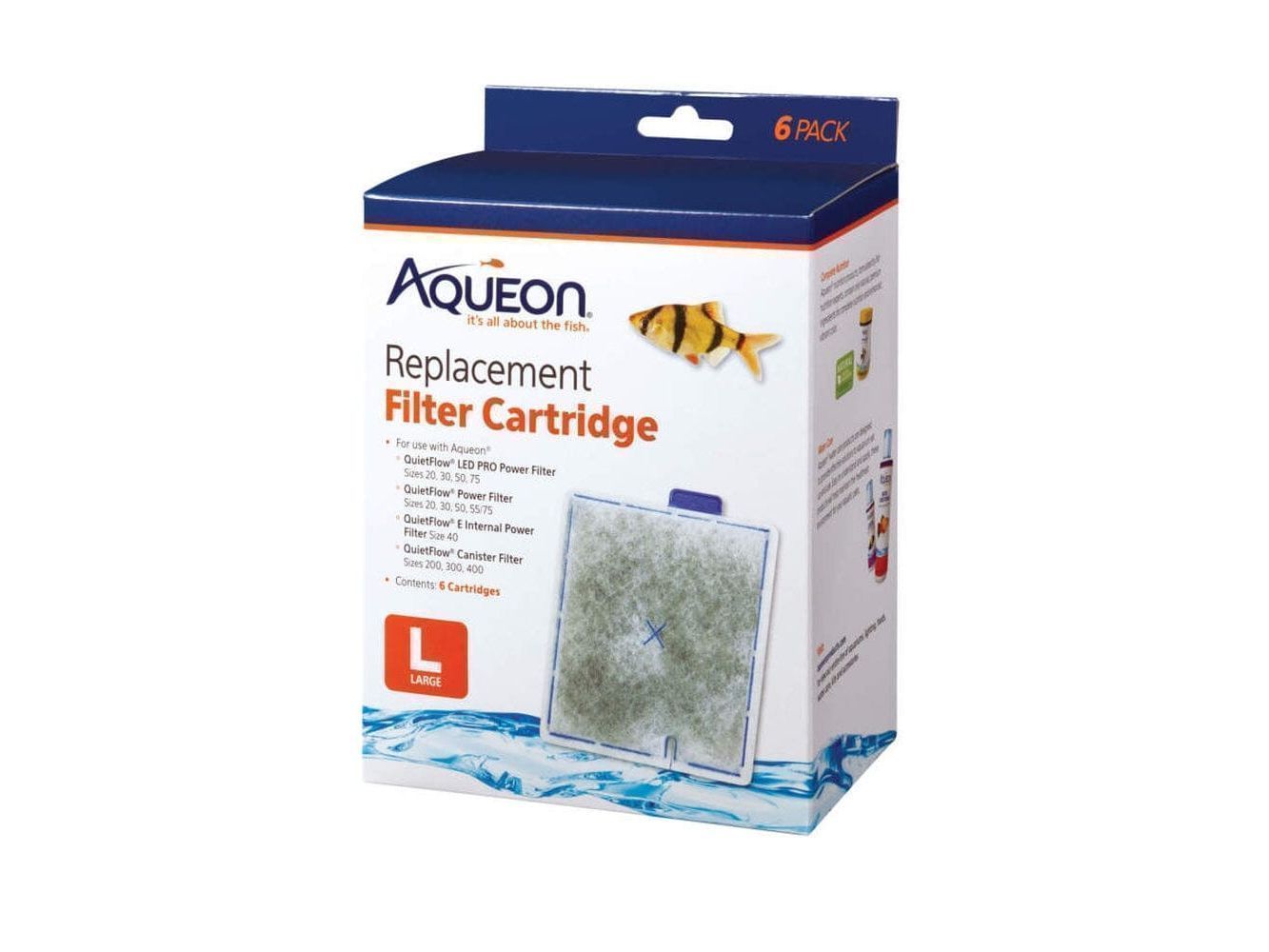 Aqueon Replacement Filter Cartridges, Large - 6 pk Filter & Accessories Aqueon