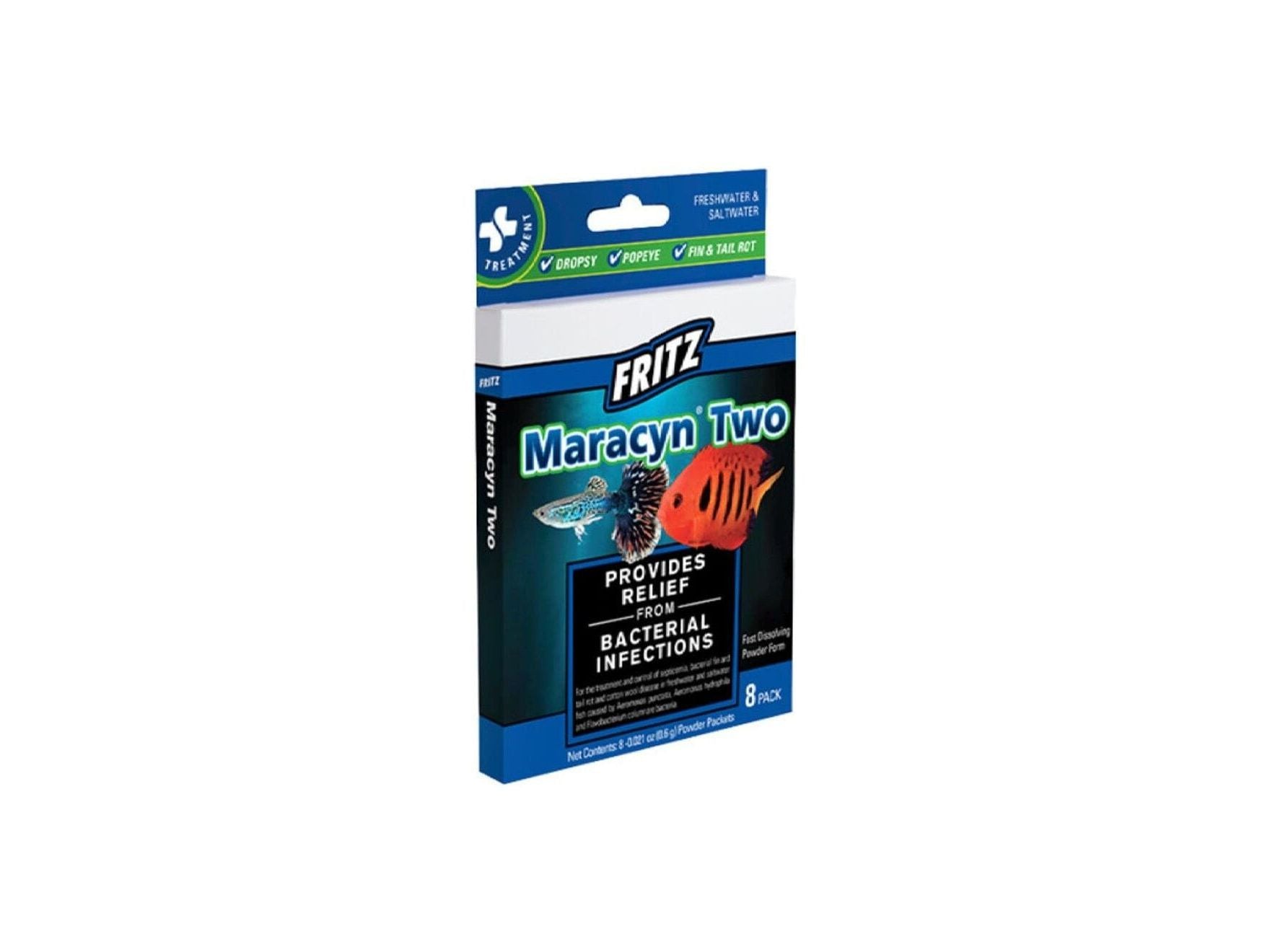 Fritz Maracyn Two Antibacterial Medication 8ct Aquarium Additives Fritz