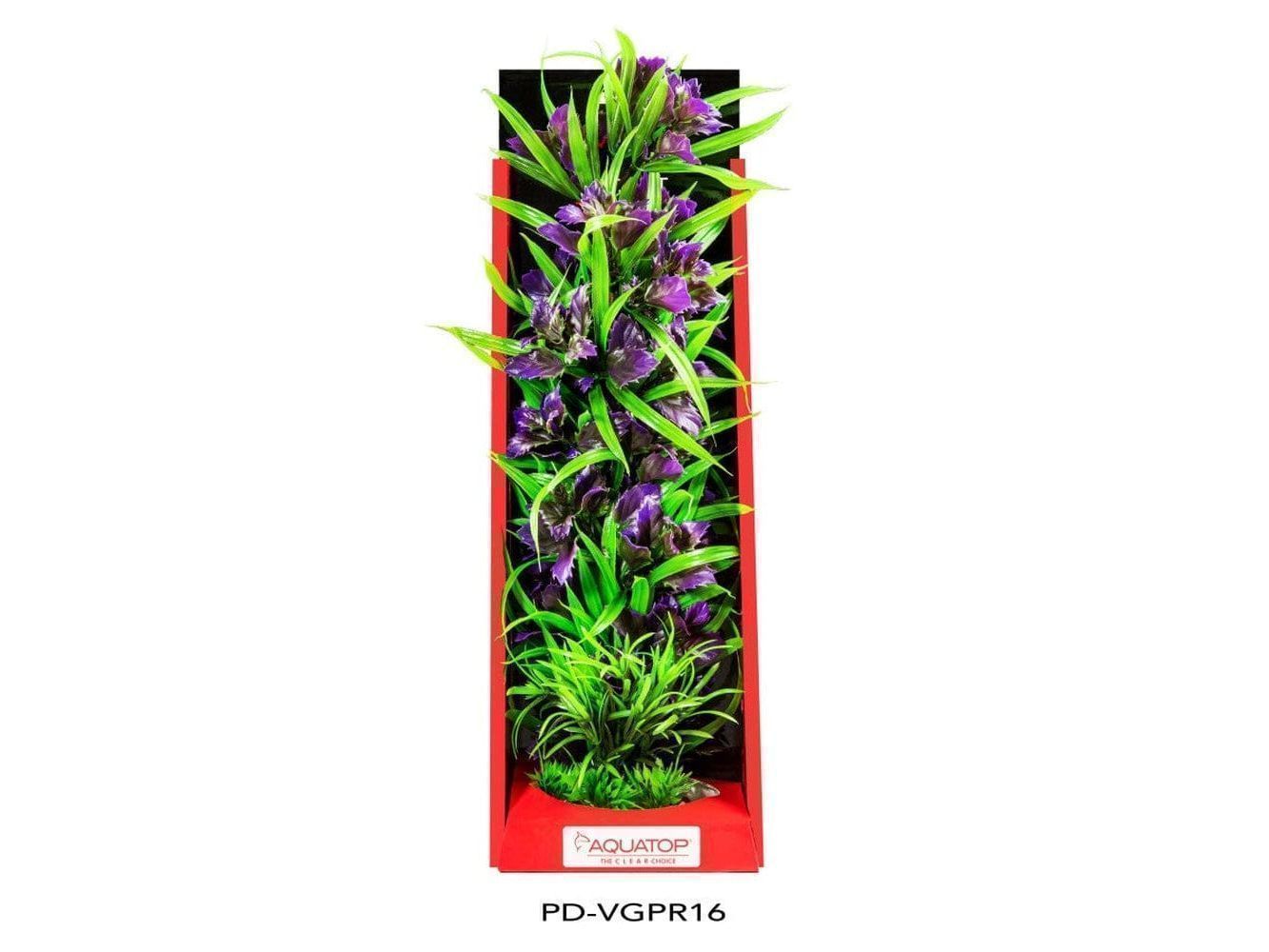 Aquatop Vibrant Garden Plant Purple, 16 in Aquatic Decor Aquatop