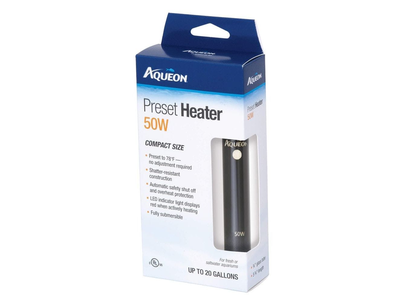 Aqueon Preset Heaters 50W Compact Size Fish Supplies Aqueon
