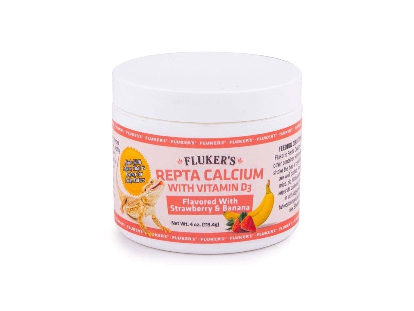 Fluker's Repta Strawberry-Banana Flavored Calcium with Vitamin D3 4 oz Fluker's