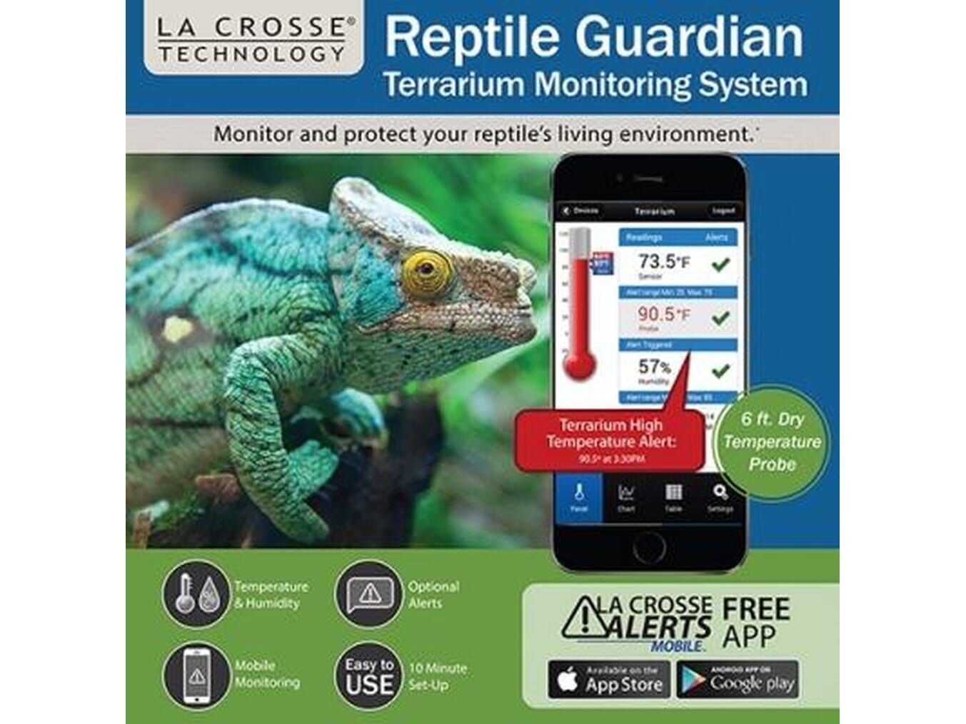 Reptile Guardian Monitoring System | Temperature & Humidity Alerts