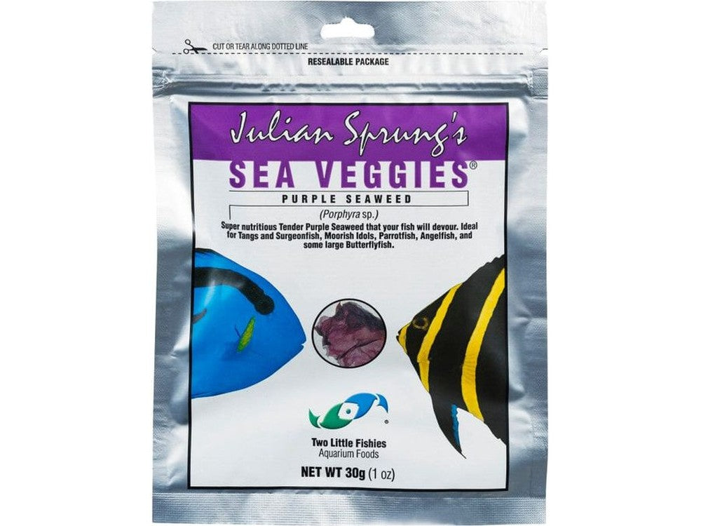 Two Little Fishies Julian Sprung's Seaveggies Purple Seaweed Fish Food 1ea/1 oz Two Little Fishies
