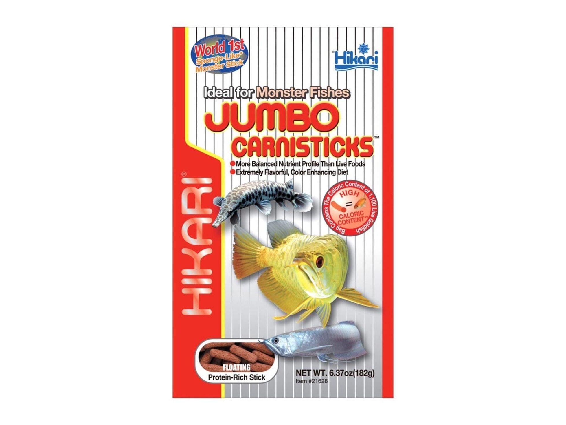Hikari Jumbo CarniSticks Floating Fish Food 6.37 oz Aquatic Diet Hikari