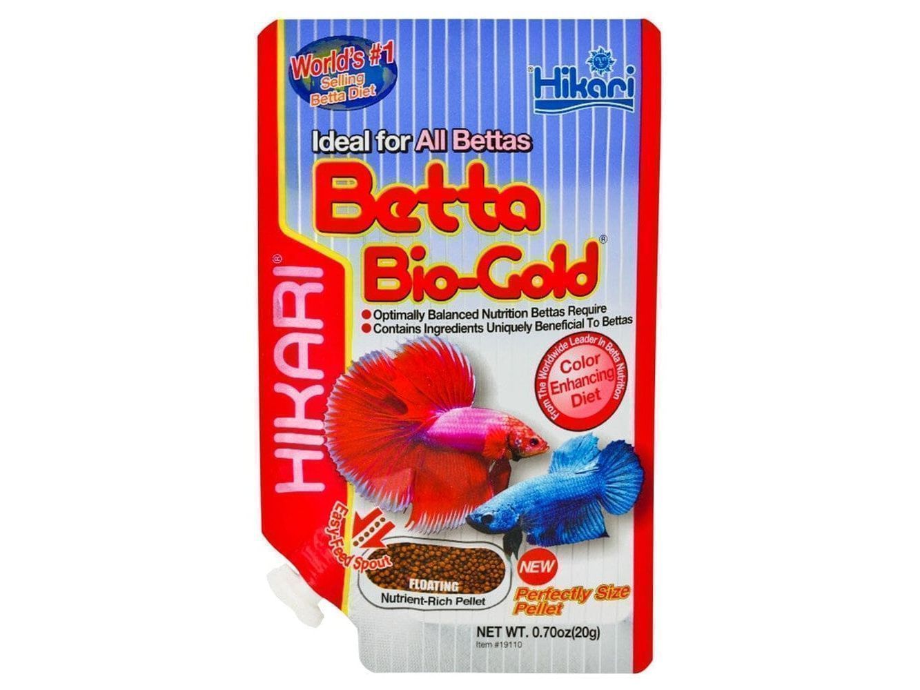 Hikari Betta BioGold Pellets Fish Food 0.7 oz Aquatic Diet Hikari