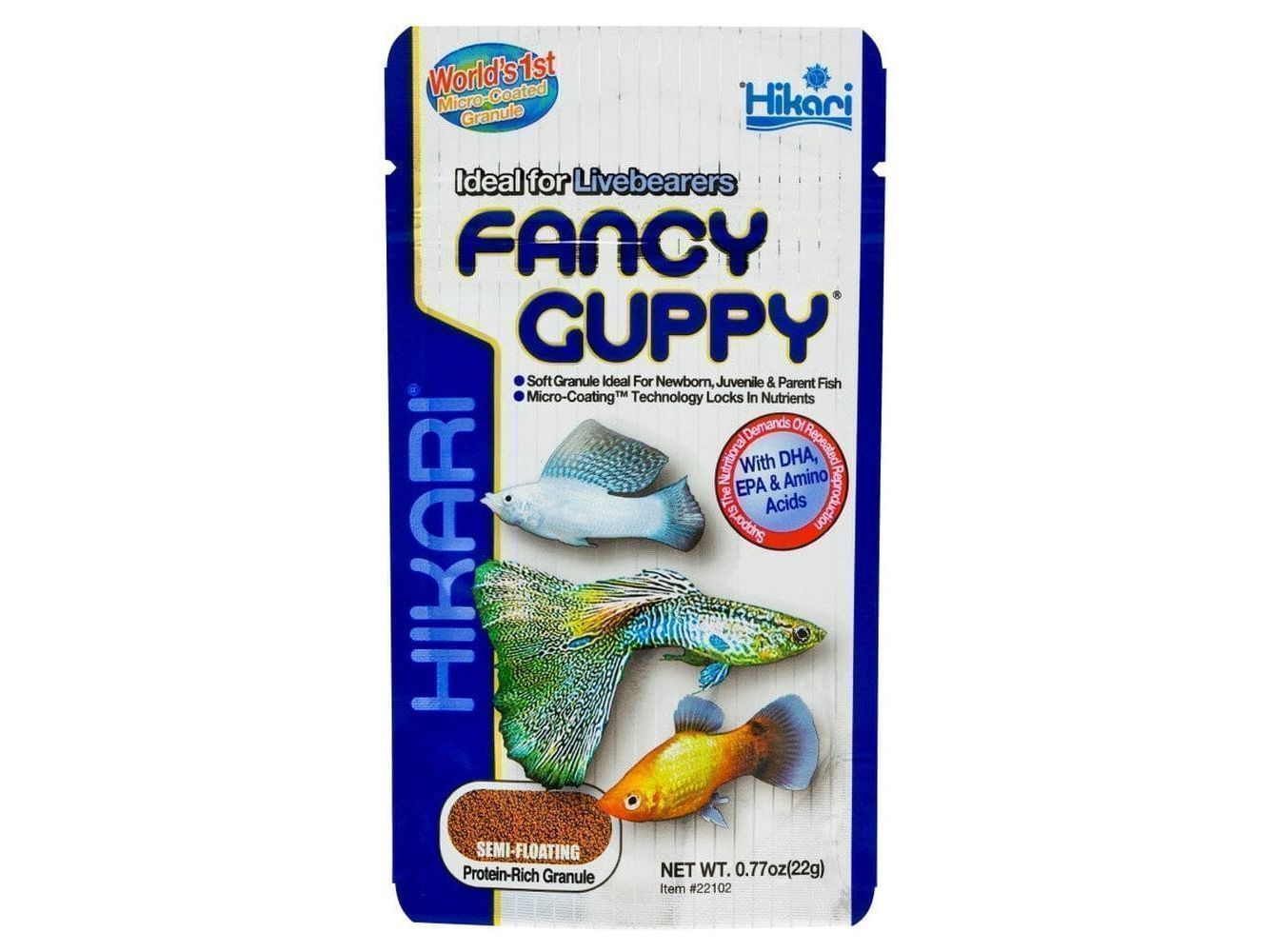 Hikari Tropical Fancy Guppy Granules Fish Food 0.77 oz Aquatic Diet Hikari