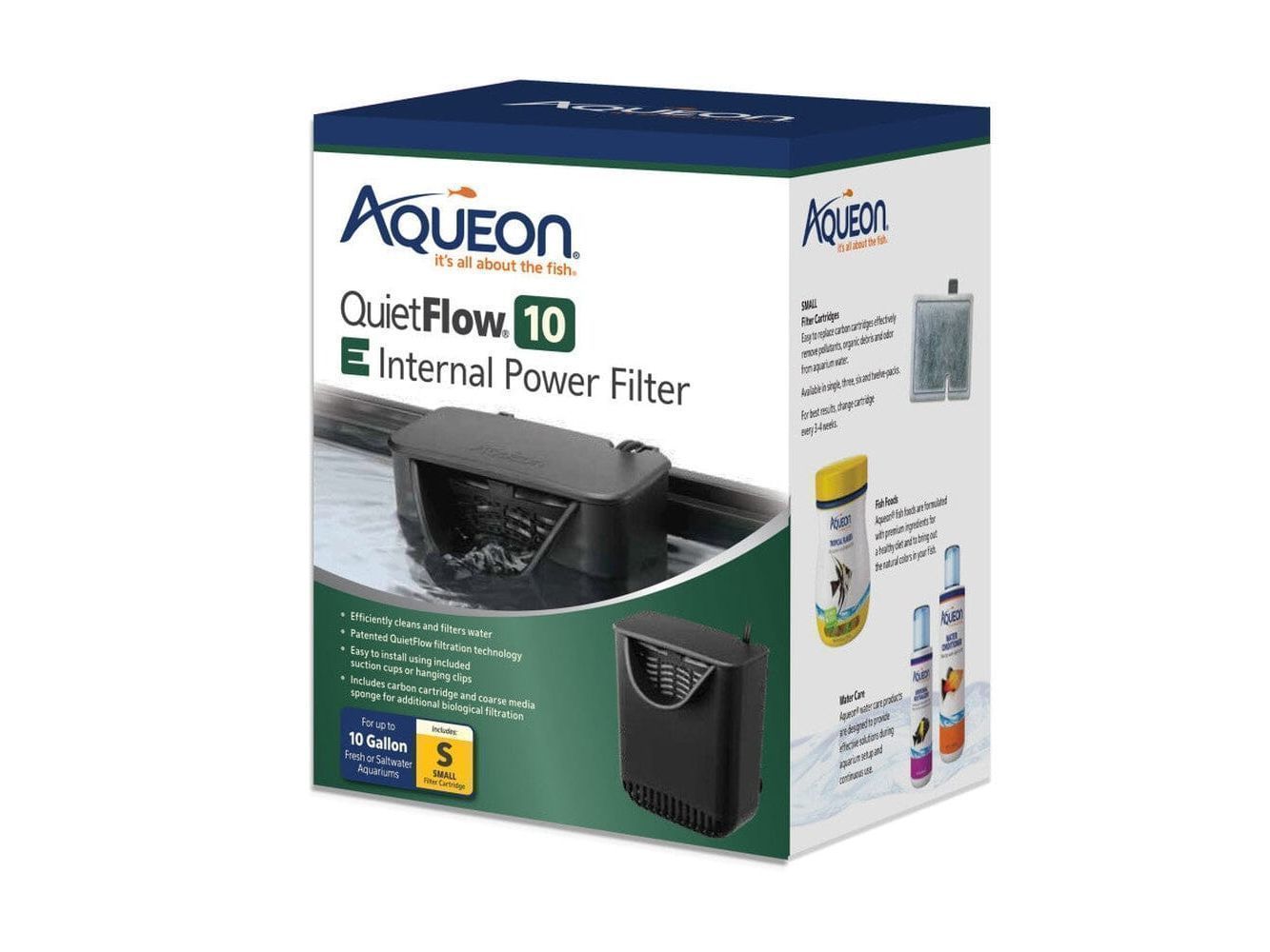 Aqueon QuietFlow E Internal Power Filter, Small, 10 gal Filter & Accessories Aqueon