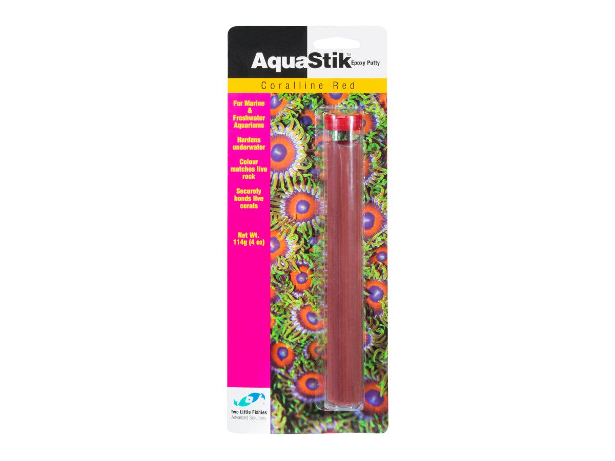 Two Little Fishies AquaStik Underwater Epoxy Putty Coralline Red, 1ea/4 oz
