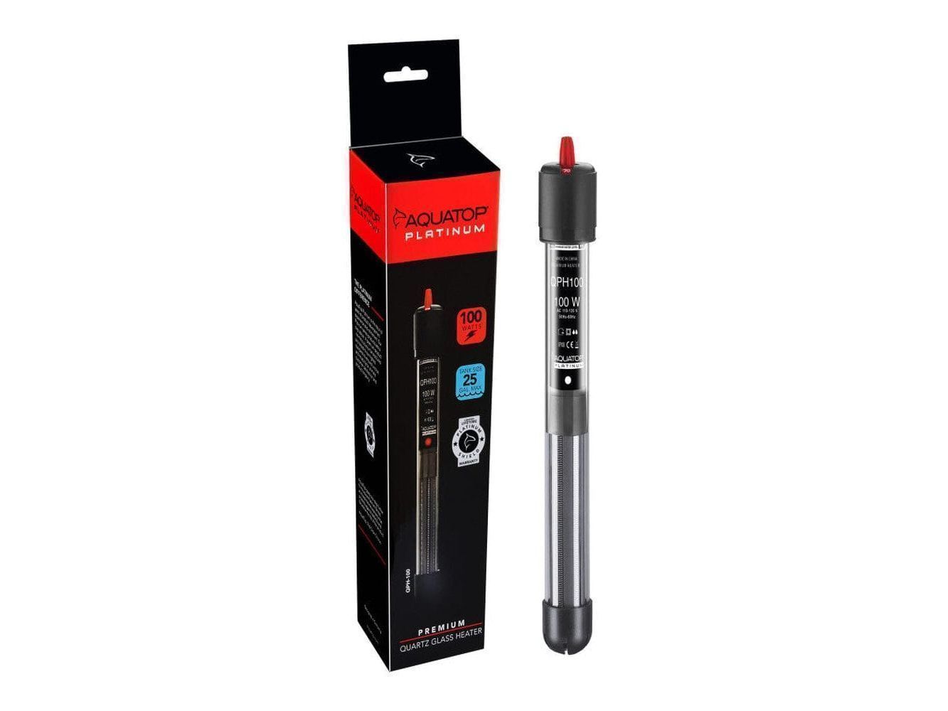 Aquatop Quartz Platinum Glass Heater 20-30 gal Aquatic Heaters Aquatop