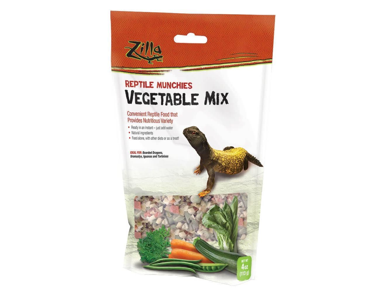 Zilla Reptile Munchies Vegetable Mix, 4oz Zilla