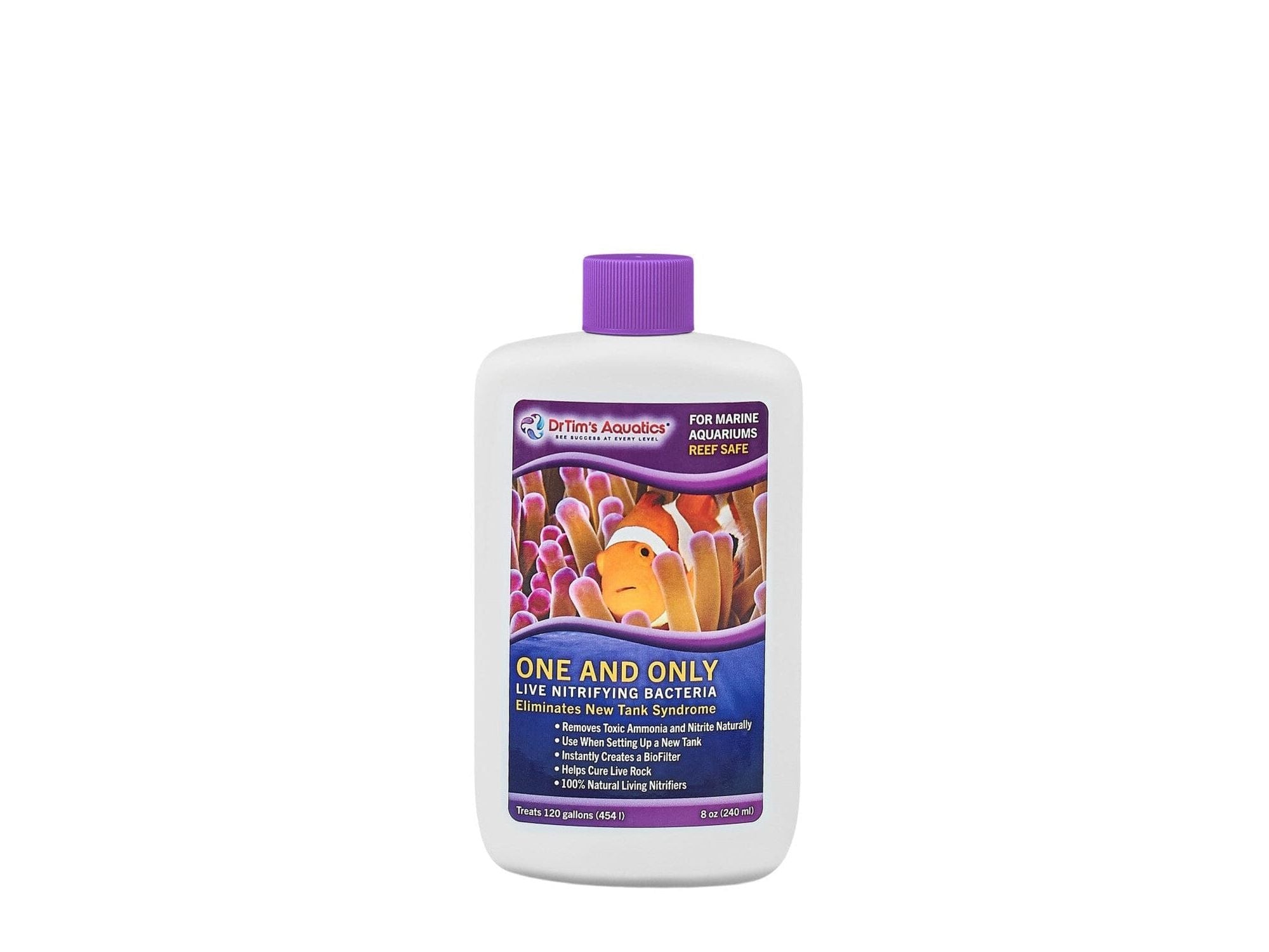 Dr. Tim's Aquatics One & Only Live Nitrifying Bacteria for Reef Aquarium 1ea/8 fl oz Aquarium Additives Dr. Tim's