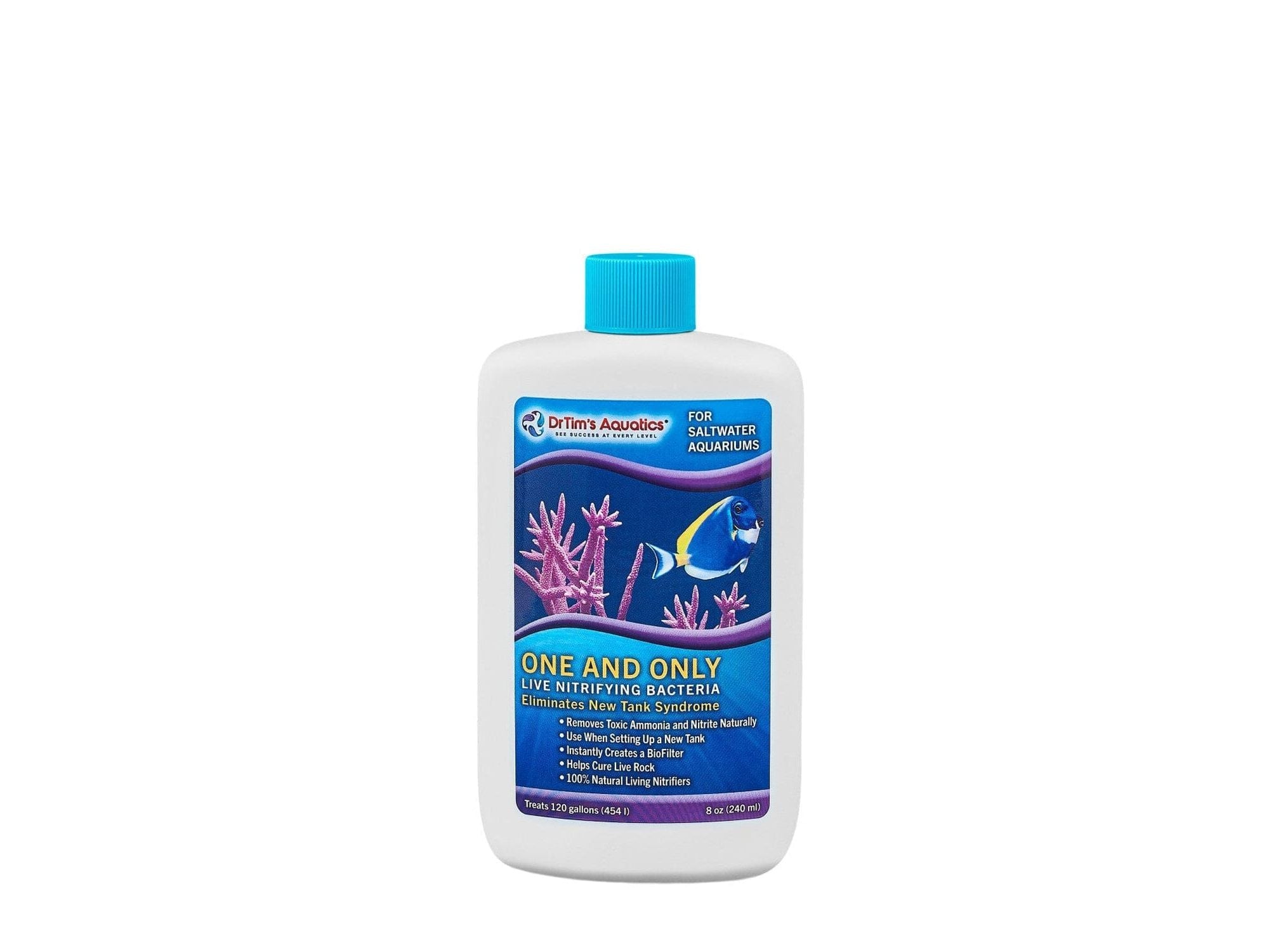 Dr. Tim's Aquatics One & Only Live Nitrifying Bacteria for Saltwater Aquariums 1ea/8 fl oz Aquarium Additives Dr. Tim's