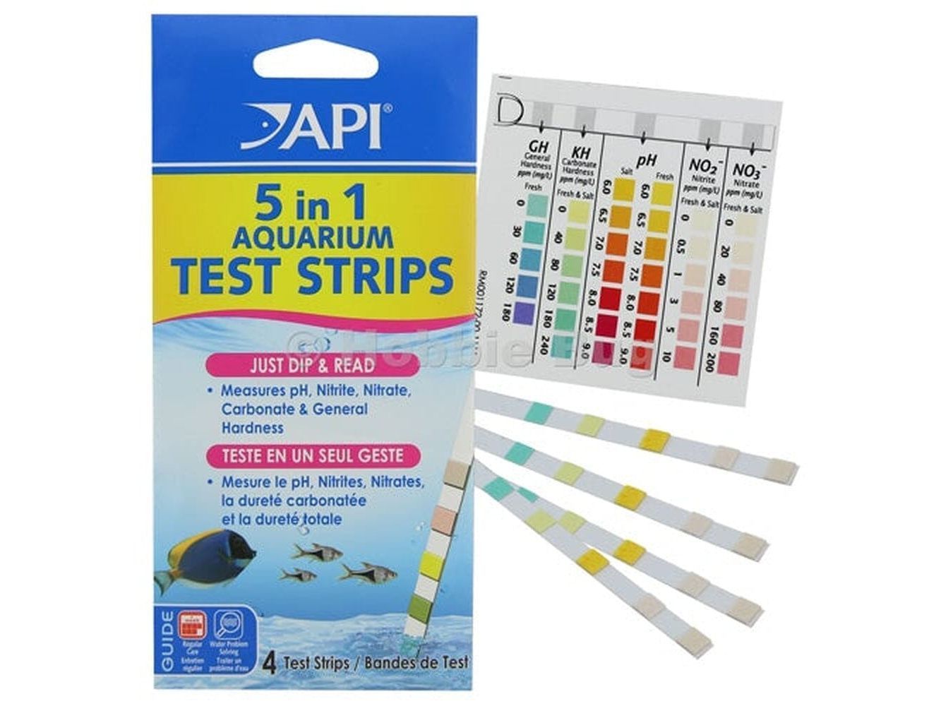 API 5 in 1 Test Strips (4 pack) Fish Supplies API
