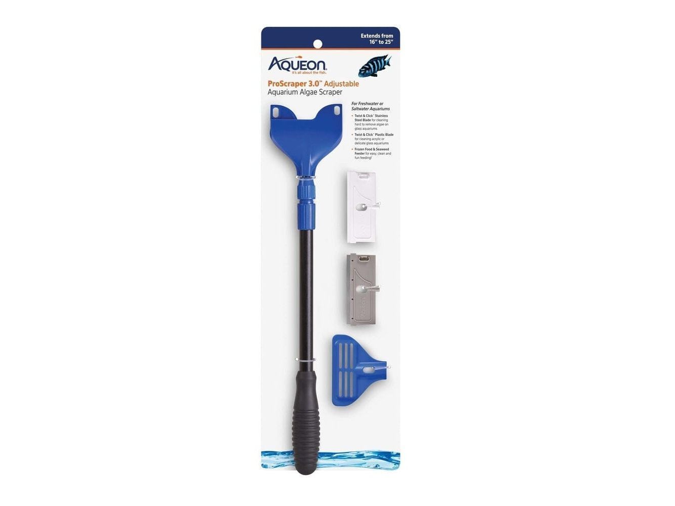 Aqueon ProScraper 3.0 Adjustable Aquarium Algae Scraper Fish Supplies Aqueon