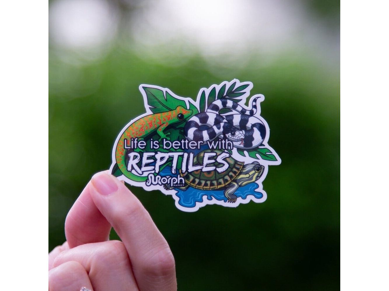 Life is better with Reptiles Sticker Sticker Dubia.com Die-Cut