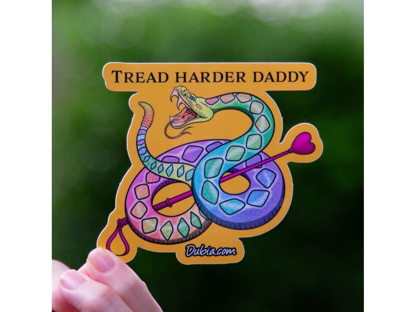 Tread Harder Daddy Sticker Sticker Dubia.com Small