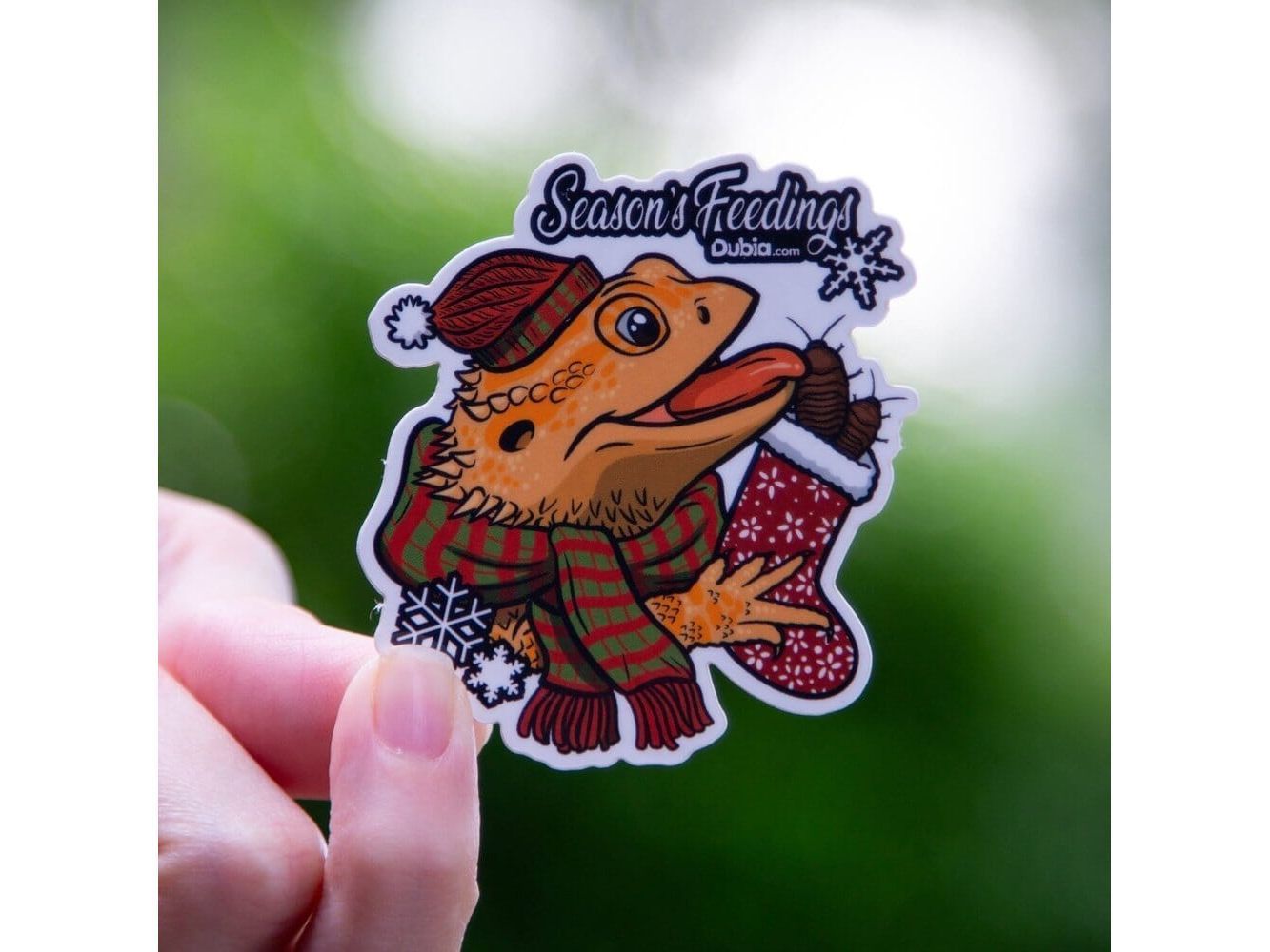 Season's Feedings Sticker Sticker Dubia.com Die-Cut