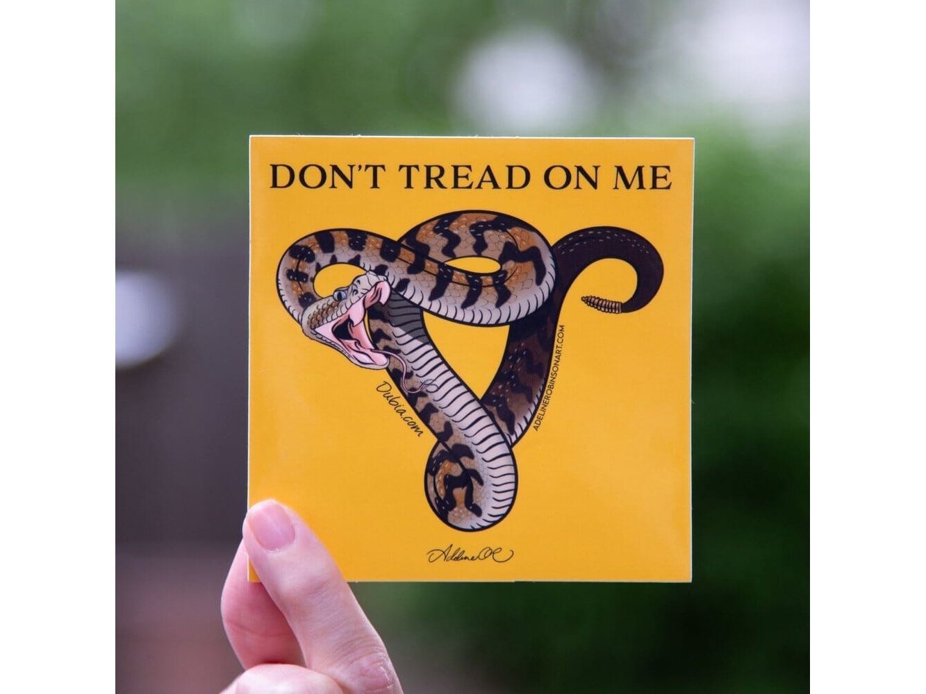 Don't Tread On Me Sticker Sticker Dubia.com Square