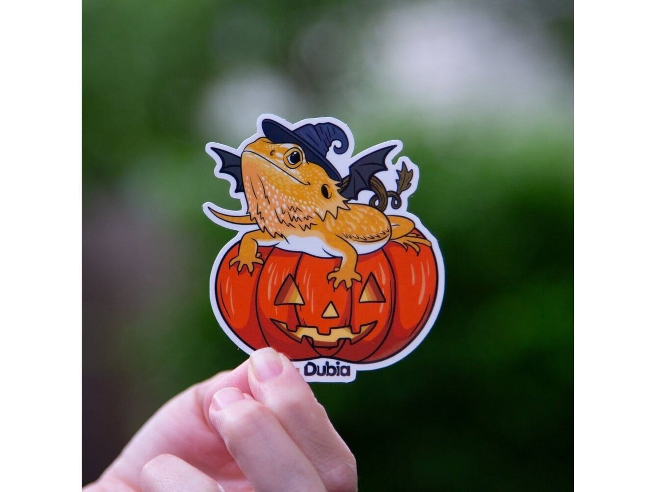 Pumpkin Beardie Sticker Sticker Dubia.com Die-Cut