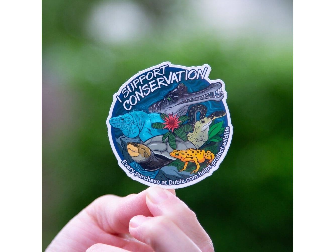 I Support Conservation Sticker Sticker Dubia.com Die-Cut