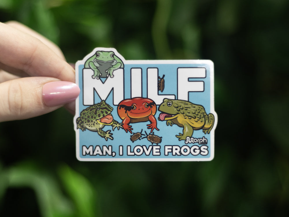 Man I Love Frogs Sticker Dubia.com 
