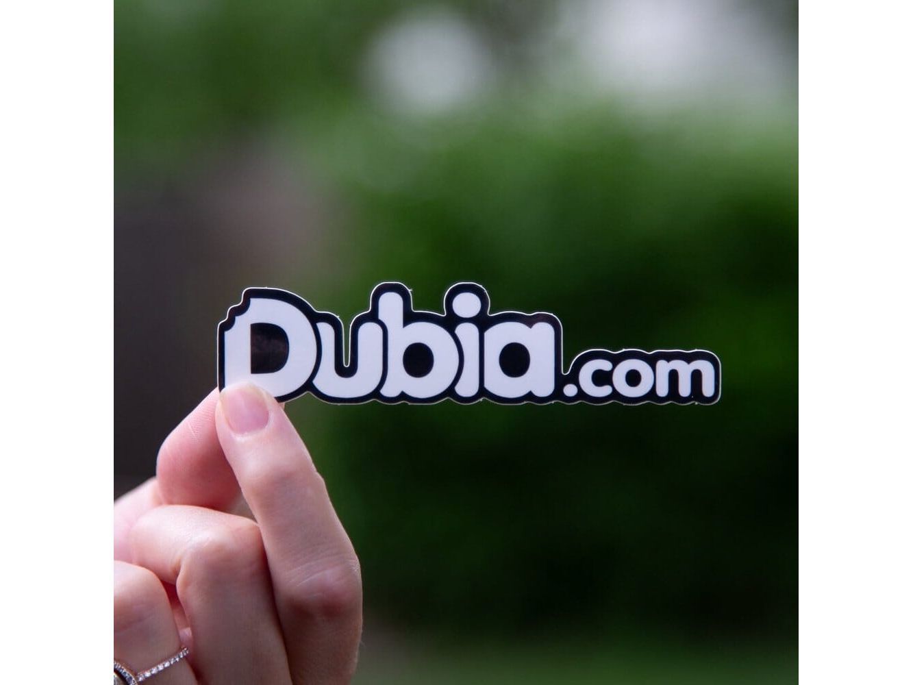 Dubia.com Sticker (Black w/ White letters) Sticker Dubia.com Die-Cut