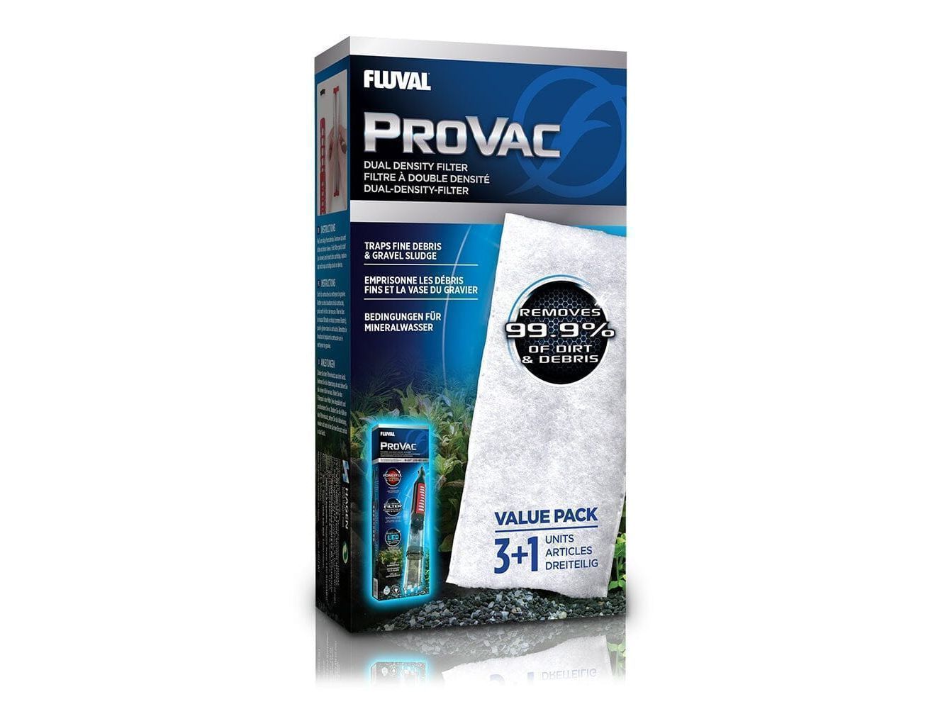 Fluval ProVac Dual Density Filter Pad - 4 pack Fish Supplies Fish Product