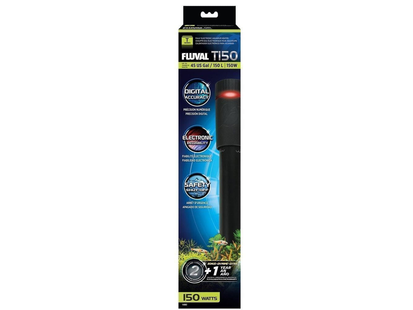 Fluval T150, 150 Watt Safety Heater Fish Supplies Fish Product